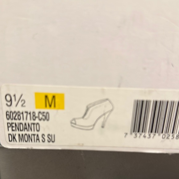 Nine West Women's Dark Blue Peep Toe Heeled Boots - Picture 4 of 4